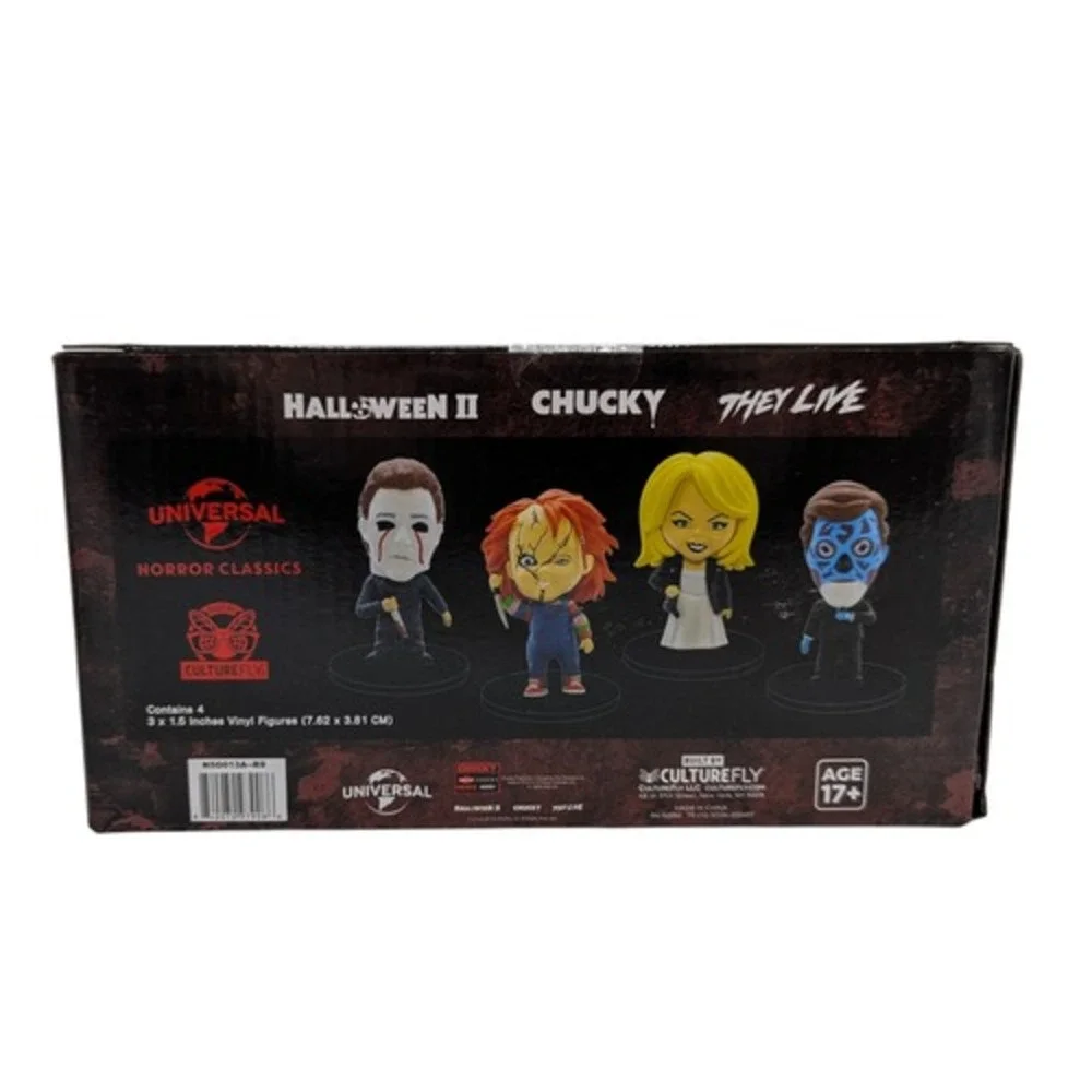 Culturefly Universal Horror Classics Set Of 4 Mini Figures Chucky, They Live